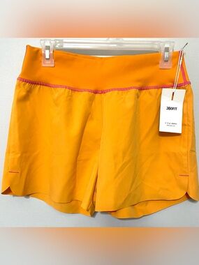 J80FIT Women's Orange Athletic Shorts with Pink Stitching MEDIUM NWT